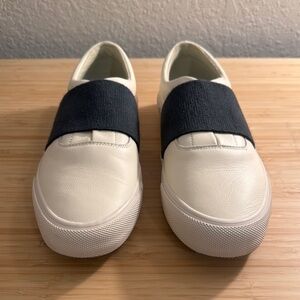 SeaVees White and Black Sneakers with Elastic Band